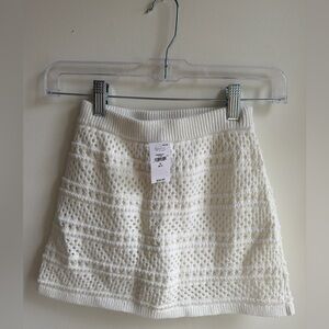 GAP Kids Ivory Crochet Mini Skirt